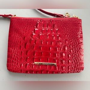 Brahmin Red Embossed Clutch